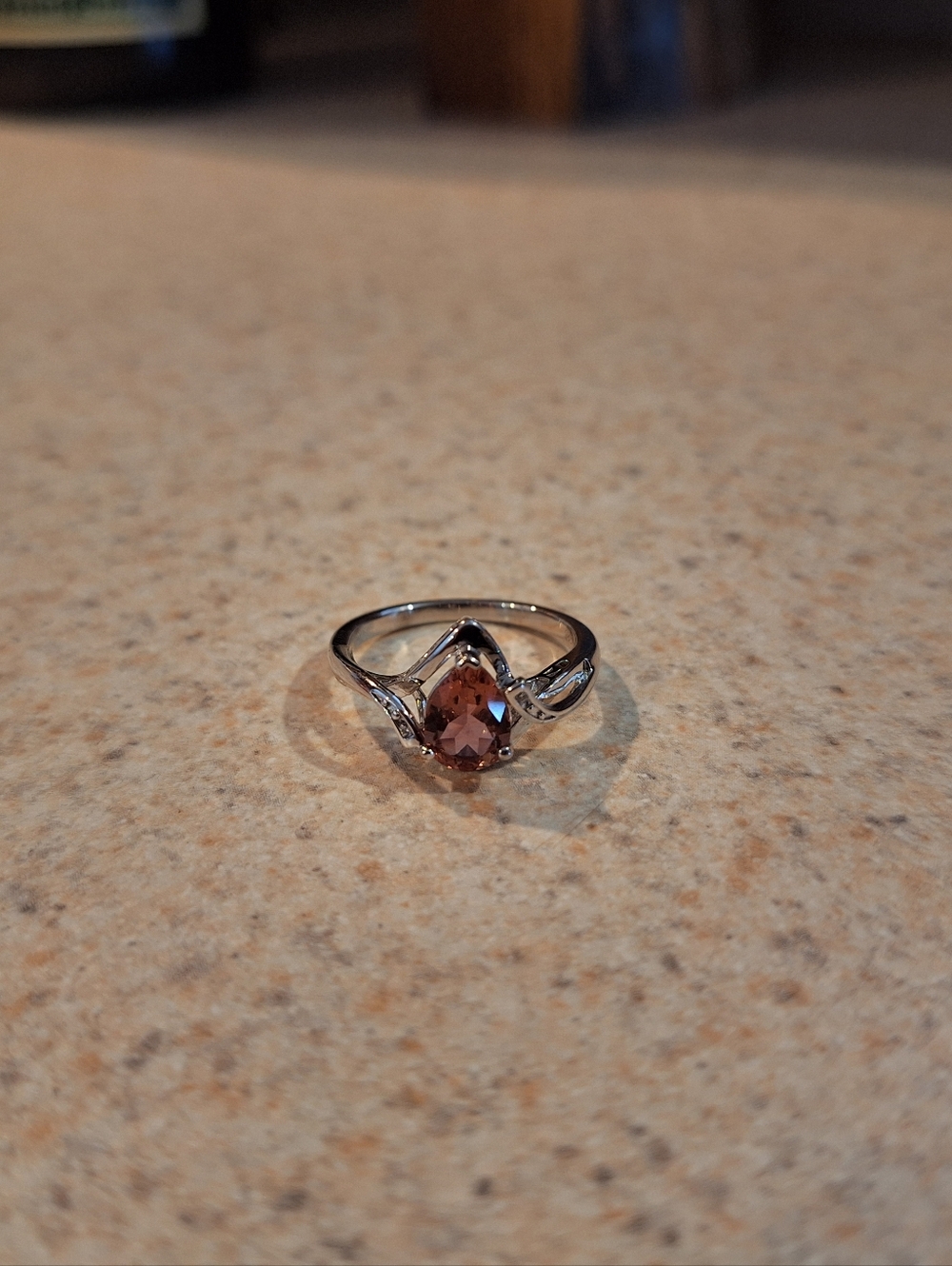 Sterling Silver Pear-Cut Elven Ring Color Shifting Center Stone - Picture 3 of 10